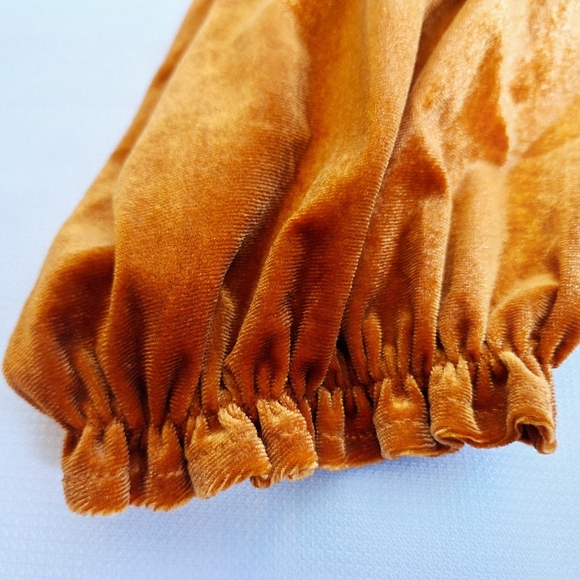 NWT Umgee brand " The Bohemian in Orange Velour" tunic shirt size Large. - Picture 5 of 9